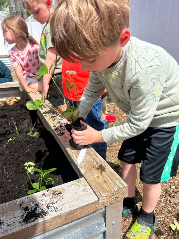 Pre-K students exploring